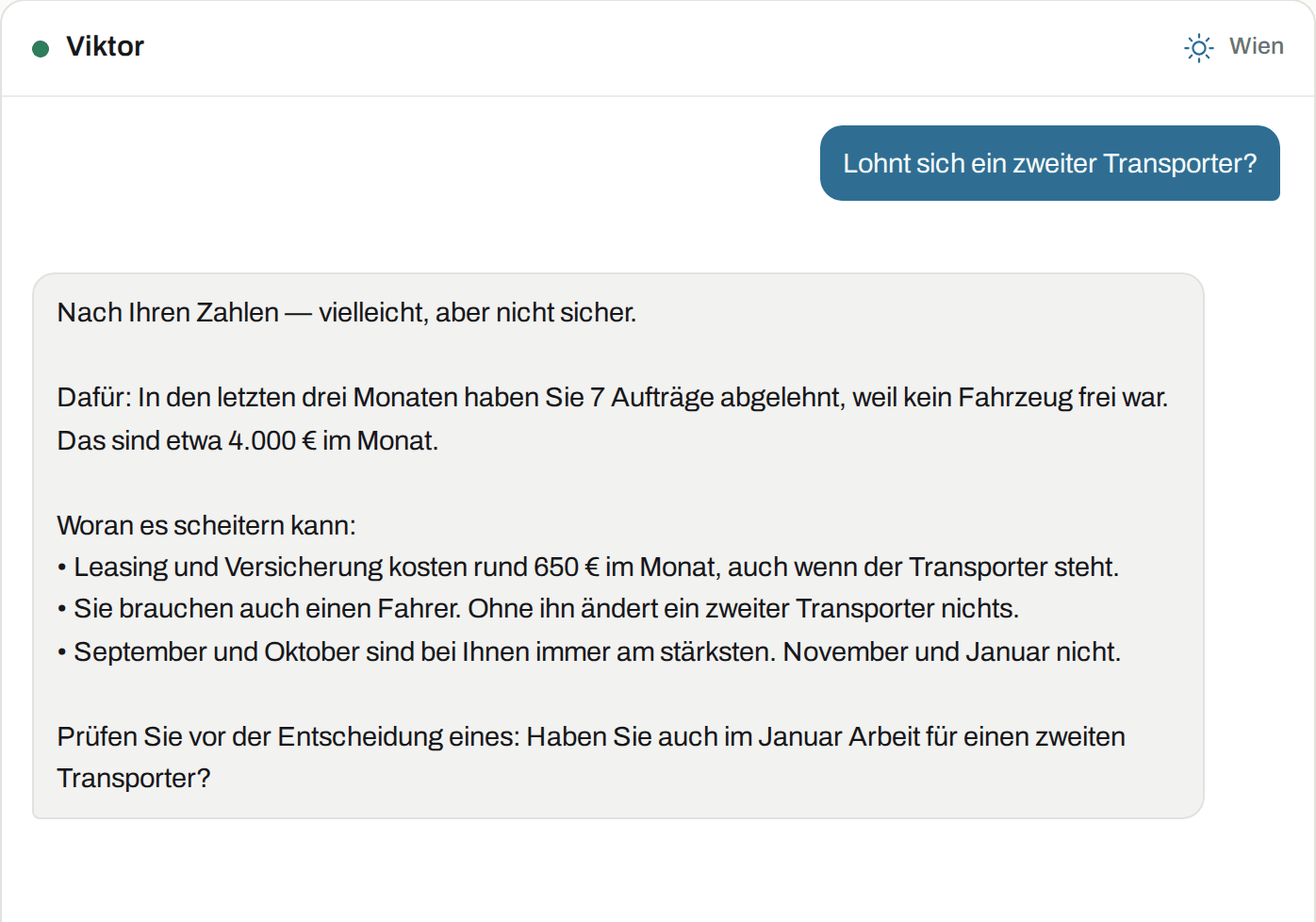 So sieht das bei Viktor aus: Analyse