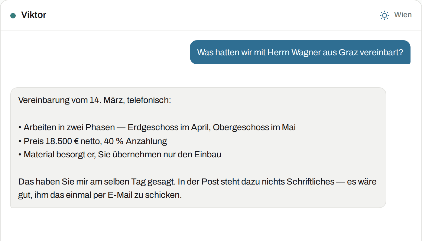 So sieht das bei Viktor aus: Archiv
