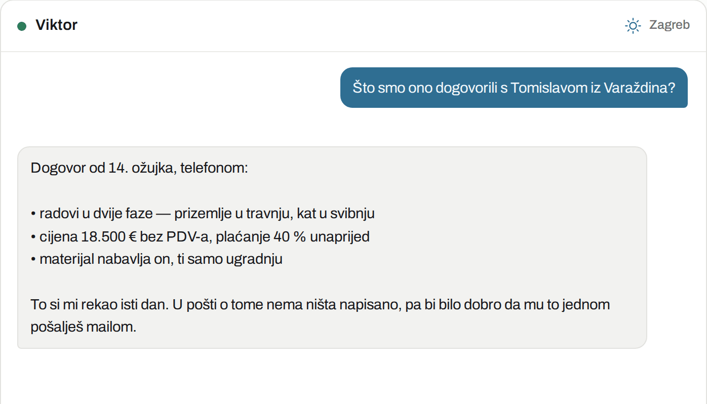 Ovako to izgleda u Viktoru: Arhivar