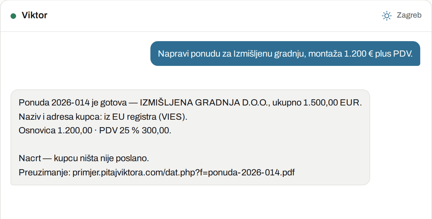 Ovako to izgleda u Viktoru: Računovodstvo